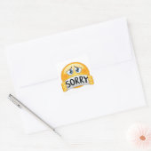 Sorry Emoticon Vierkante Sticker (Envelop)