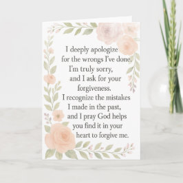 Sorry/Excuses Bloemen Kaart
