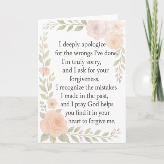 Sorry/Excuses Bloemen  Kaart (Voorkant)
