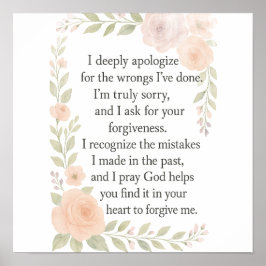 Sorry/Excuses\ Vergeving Bloemen Poster