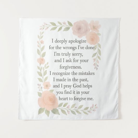Sorry/Excuses\ Vergeving Bloemrijk  Wandkleed (Voorkant)