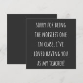 sorry for being the noisiest one in class kaart (Voorkant / Achterkant)