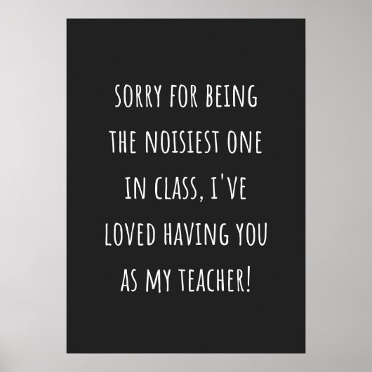 sorry for being the noisiest one in class poster (Voorkant)