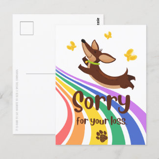 Sorry for the Loss of Your Dog Ansichtkaart Briefkaart