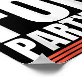 Sorry Funny For Partying Cool Party Birthday Festi Poster (Hoek)