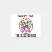 Sorry geen clowns post-it® notes (Voorkant)