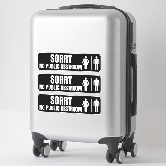 Sorry geen publieke ruitplaats sticker (Koffer)