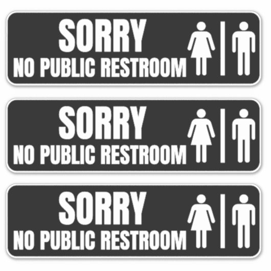 Sorry geen publieke ruitplaats sticker (Voorkant)