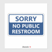 Sorry geen publieke ruitplaats sticker (Vel)