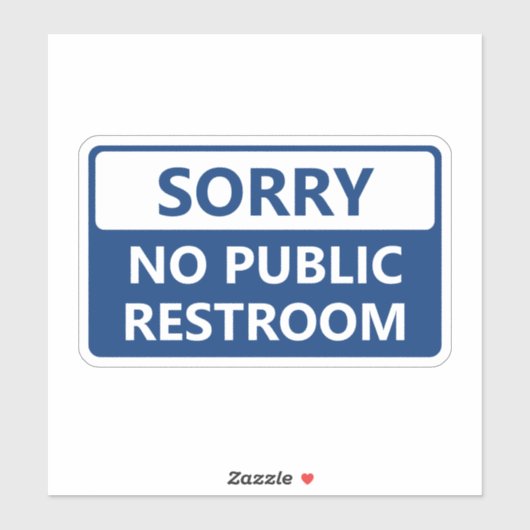 Sorry geen publieke ruitplaats sticker (Vel)