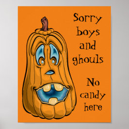 Sorry, geen Snoep-halloween deurbordje Poster
