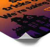Sorry geen Trick ors treat Dit halloween Poster (Hoek)