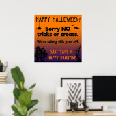 Sorry geen Trick ors treat Dit halloween Poster (Thuiskantoor)