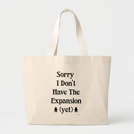 Sorry, geen uitbreiding, maar de game-time Motto o Grote Tote Bag (Voorkant)