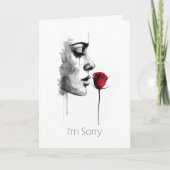 Sorry gezicht van bedroefde vrouw kaart (Voorkant)