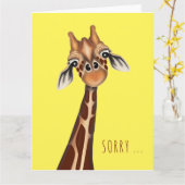 Sorry. Giraffe Wenskaart Kaart (Gele Bloem)
