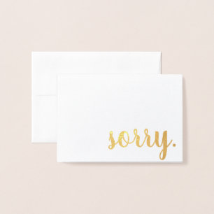 Sorry gouden folie kaarten