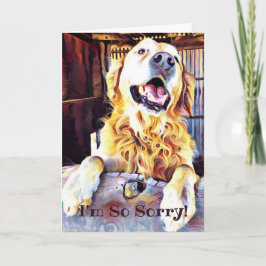 Sorry Gouden Retriever Kunst Verjaardag Gemist Kaart