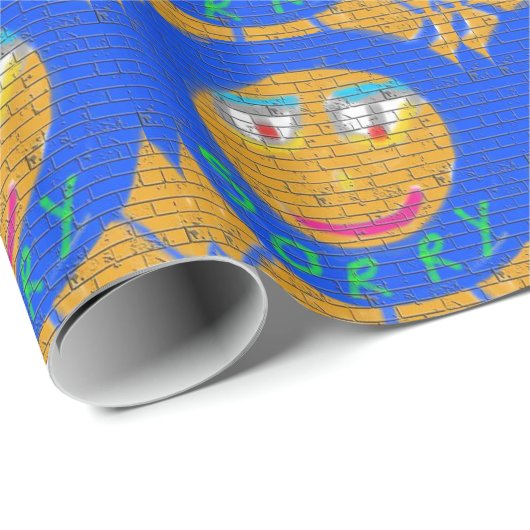 Sorry Graffiti, Art Sad Face, Sadness Regret Cadeaupapier (Rol Hoek)