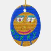 Sorry Graffiti, Art Sad Face, Sadness Regret Keramisch Ornament (Voorkant)