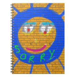 Sorry Graffiti, Art Sad Face, Sadness Regret Notitieboek