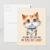Sorry, heb ik mijn ogen hardop uitgestoken? – Sass Briefkaart (Voorkant / Achterkant)