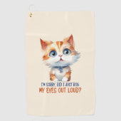 Sorry, heb ik mijn ogen hardop uitgestoken? – Sass Golfhanddoek (Voorkant)