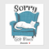 Sorry, heb plannen Fun Cat Liefhebber Cadeau  Sticker (Vel)