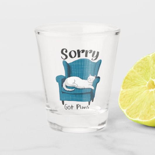 Sorry, heb plannen Fun Cat Lover Cadeau Shot Glas (Voorkant)