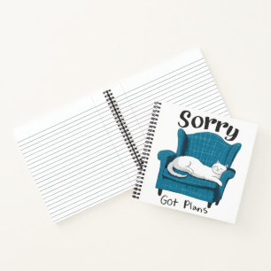 Sorry, heb plannen - leuk cadeau voor kattenliefhe notitieboek
