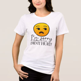 Sorry... Heeft het pijn gedaan? Grappige emoji Tri-Blend Shirt