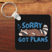 Sorry heeft plannen grappige wasbeer sleutelhanger (Voorkant)
