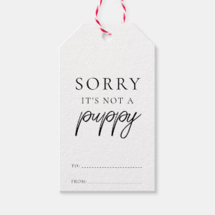 Sorry, het is geen puppy grappige kerst cadeaulabel