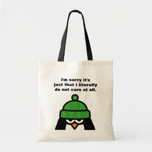 Sorry, het is gewoon dat ... pinguïn boodschappent tote bag