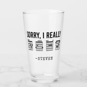 Sorry, het kan me echt niets schelen Gitaar Akkoor Glas