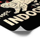 Sorry I Can't Go I'm An Indoor Cat Funny Introvert Poster (Hoek)