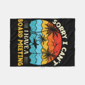 Sorry I Can't I Have A Board Meeting Surfing Graph Fleece Deken (Voorkant (Horizontaal))