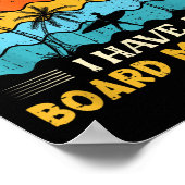 Sorry I Can't I Have A Board Meeting Surfing Graph Poster (Hoek)