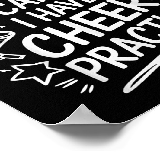 Sorry I Can't I Have Cheer Practice, Cheering Chee Poster (Hoek)