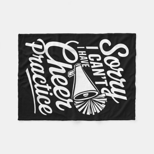 Sorry I Can't I Have Cheer Practice Cheerleader Ch Fleece Deken (Voorkant (Horizontaal))