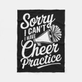 Sorry I Can't I Have Cheer Practice Cheerleader Ch Fleece Deken (Voorkant)