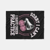 Sorry I Can't I Have Cheer Practice Cheerleader Ch Fleece Deken (Voorkant (Horizontaal))