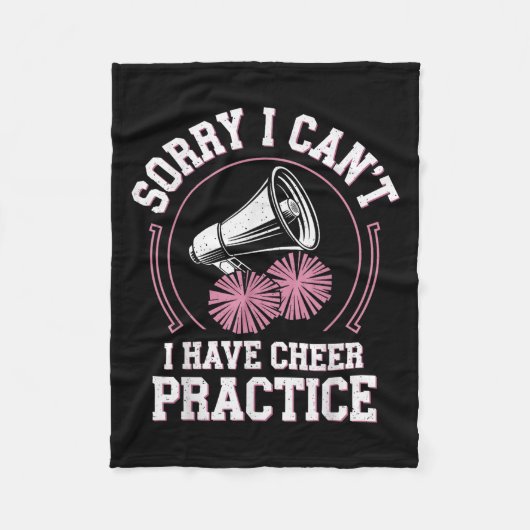 Sorry I Can't I Have Cheer Practice Cheerleader Ch Fleece Deken (Voorkant)