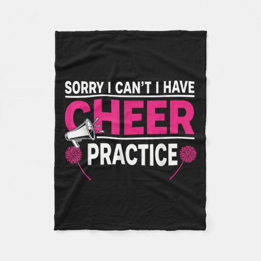 Sorry I Can't I Have Cheer Practice Cheerleader Ch Fleece Deken (Voorkant)