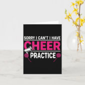 Sorry I Can't I Have Cheer Practice Cheerleader Ch Kaart (Gele Bloem)