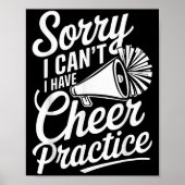 Sorry I Can't I Have Cheer Practice Cheerleader Ch Poster (Voorkant)