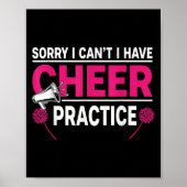 Sorry I Can't I Have Cheer Practice Cheerleader Ch Poster (Voorkant)
