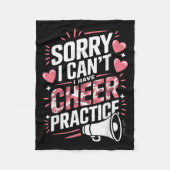 Sorry I Can't I Have Cheer Practice Cheerleader  Fleece Deken (Voorkant)