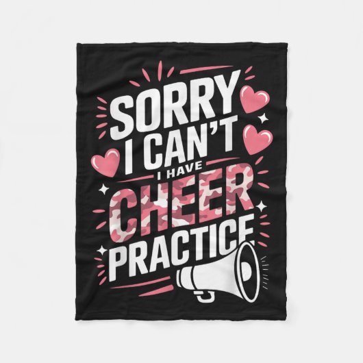 Sorry I Can't I Have Cheer Practice Cheerleader  Fleece Deken (Voorkant)