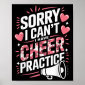 Sorry I Can't I Have Cheer Practice Cheerleader  Poster (Voorkant)